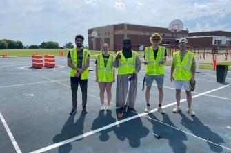 Clarkson University Students and Hammond CSD Team Up to Install Innovative Pop-up Traffic Garden